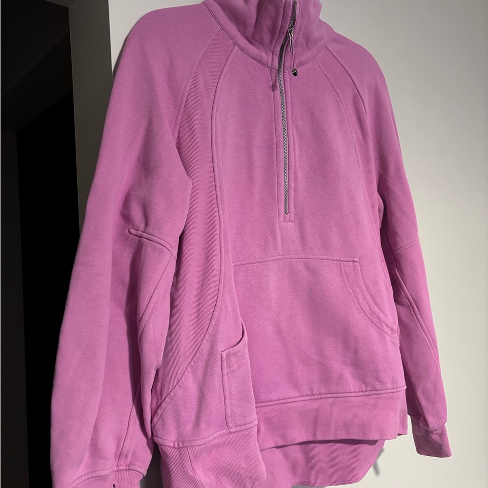 Lululemon Oversized Half Zip Pink Hoodie